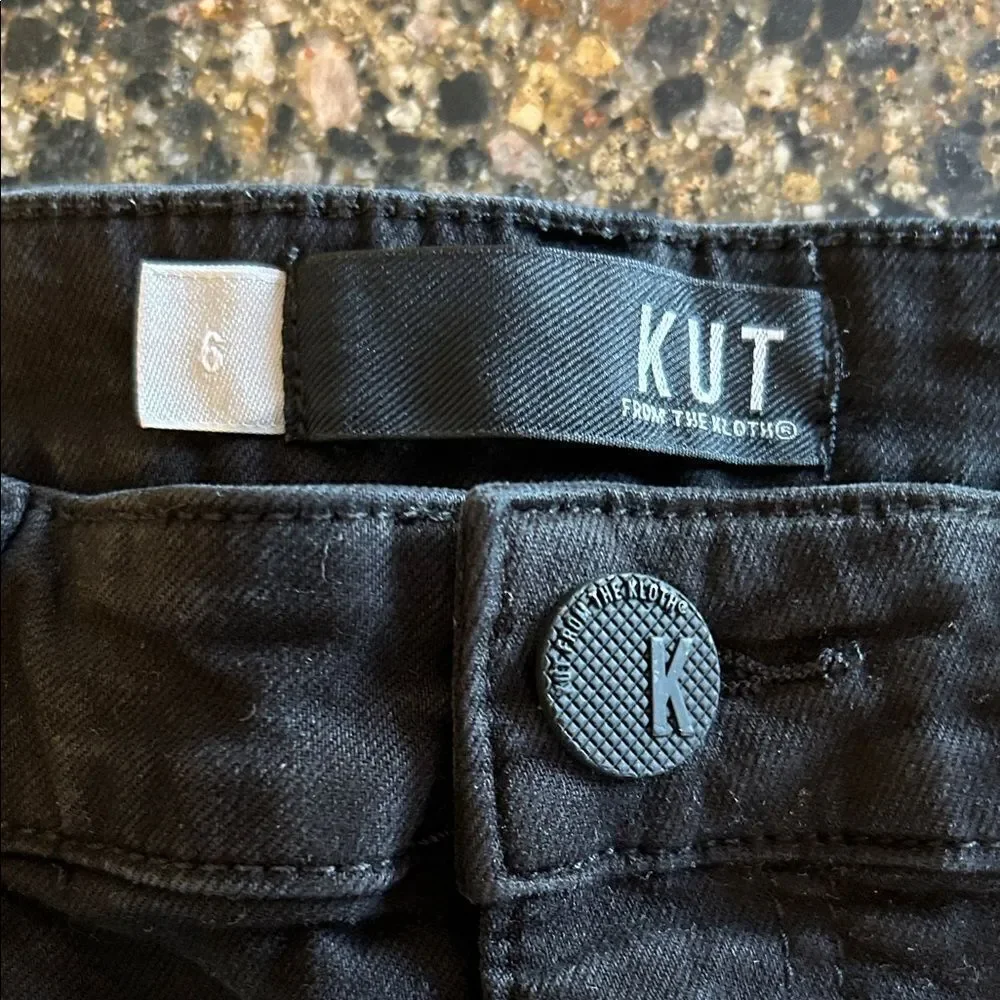 Kut from the Kloth Black Distressed Jean Shorts